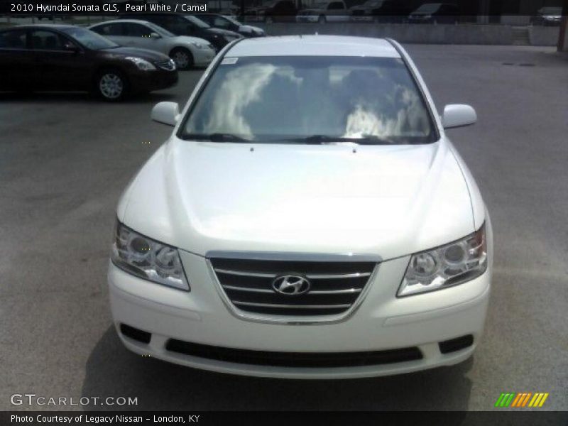 Pearl White / Camel 2010 Hyundai Sonata GLS