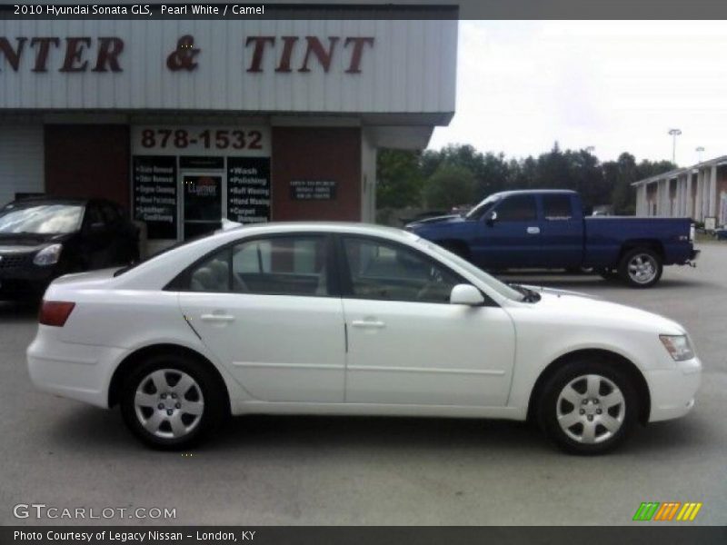 Pearl White / Camel 2010 Hyundai Sonata GLS