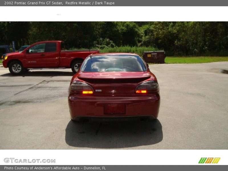 Redfire Metallic / Dark Taupe 2002 Pontiac Grand Prix GT Sedan