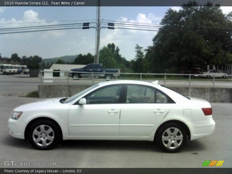 Pearl White / Camel 2010 Hyundai Sonata GLS