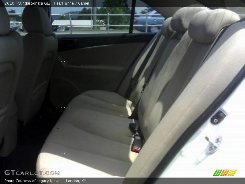 Pearl White / Camel 2010 Hyundai Sonata GLS