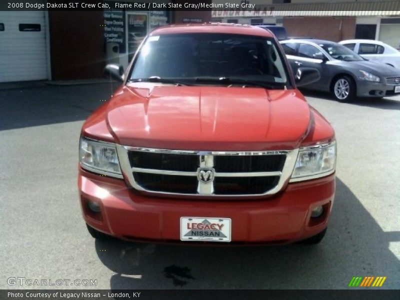 Flame Red / Dark Slate Gray/Medium Slate Gray 2008 Dodge Dakota SLT Crew Cab