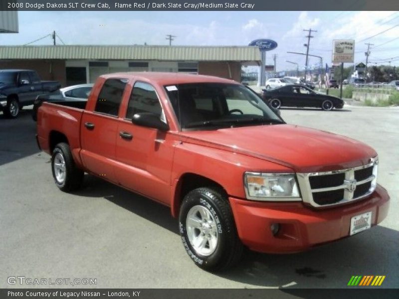 Flame Red / Dark Slate Gray/Medium Slate Gray 2008 Dodge Dakota SLT Crew Cab