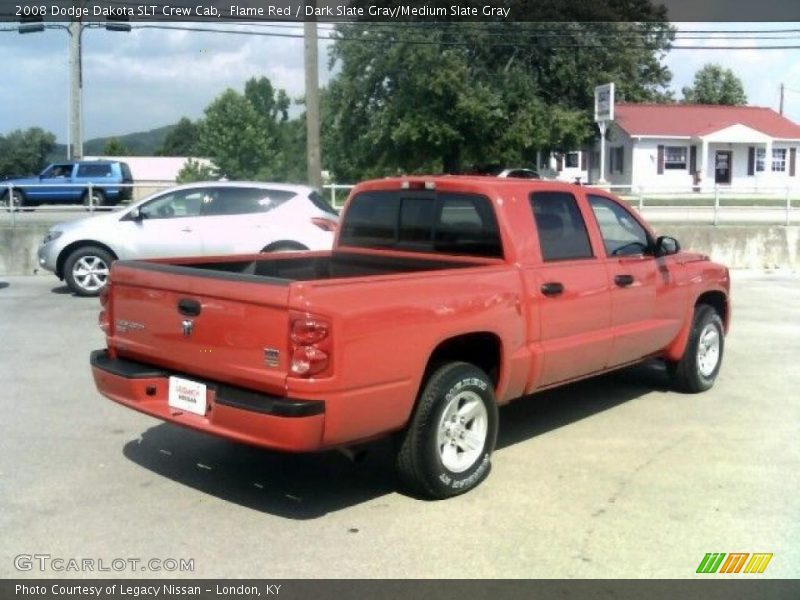 Flame Red / Dark Slate Gray/Medium Slate Gray 2008 Dodge Dakota SLT Crew Cab