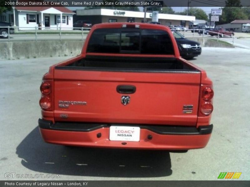 Flame Red / Dark Slate Gray/Medium Slate Gray 2008 Dodge Dakota SLT Crew Cab