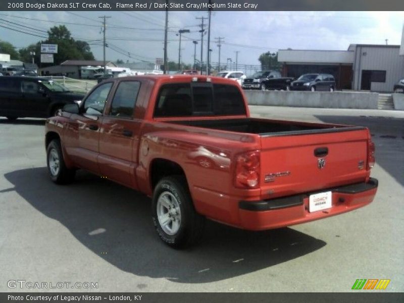 Flame Red / Dark Slate Gray/Medium Slate Gray 2008 Dodge Dakota SLT Crew Cab