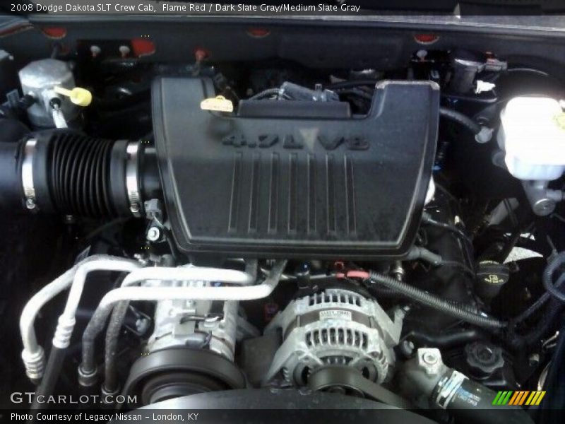 Flame Red / Dark Slate Gray/Medium Slate Gray 2008 Dodge Dakota SLT Crew Cab