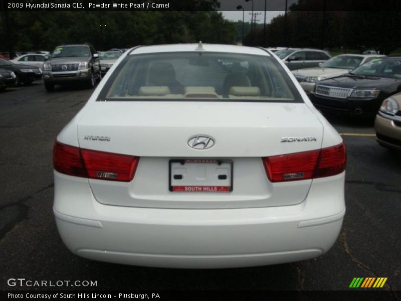 Powder White Pearl / Camel 2009 Hyundai Sonata GLS