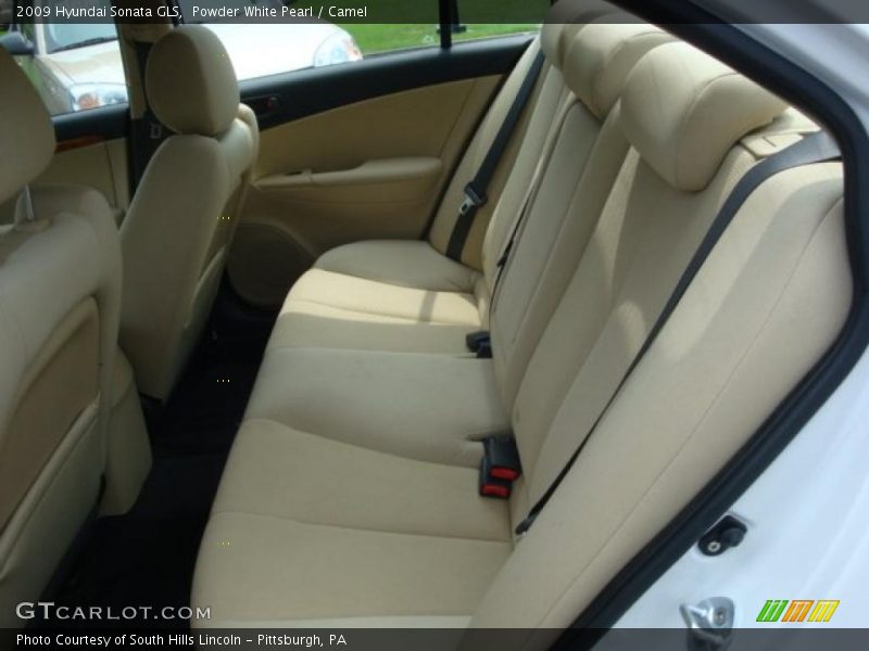 Powder White Pearl / Camel 2009 Hyundai Sonata GLS
