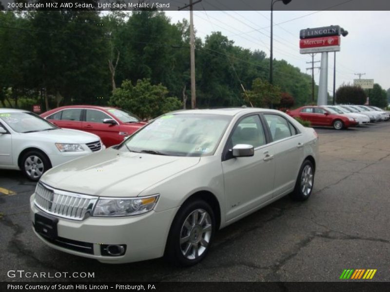 Light Sage Metallic / Sand 2008 Lincoln MKZ AWD Sedan