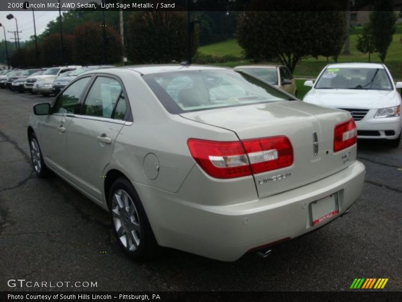 Light Sage Metallic / Sand 2008 Lincoln MKZ AWD Sedan