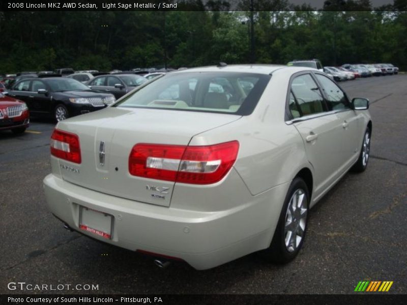 Light Sage Metallic / Sand 2008 Lincoln MKZ AWD Sedan