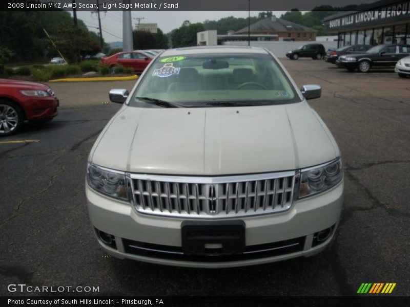 Light Sage Metallic / Sand 2008 Lincoln MKZ AWD Sedan
