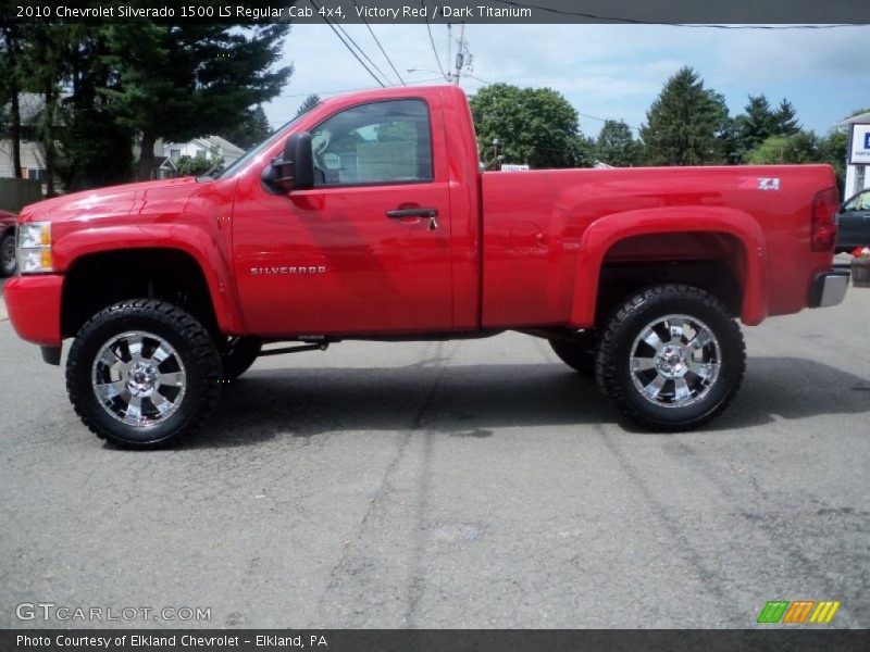 Victory Red / Dark Titanium 2010 Chevrolet Silverado 1500 LS Regular Cab 4x4