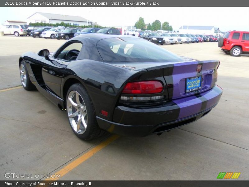 Viper Black/Purple / Black 2010 Dodge Viper SRT10 Roanoke Dodge Edition Coupe