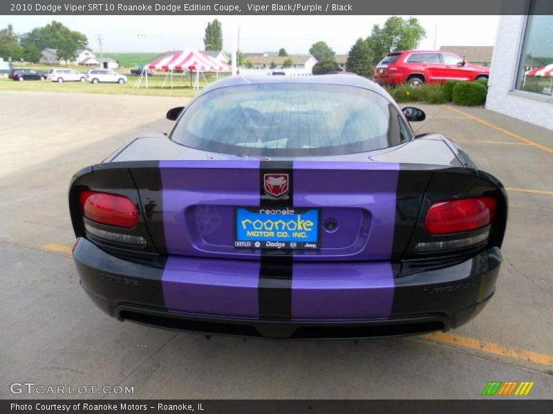 Viper Black/Purple / Black 2010 Dodge Viper SRT10 Roanoke Dodge Edition Coupe