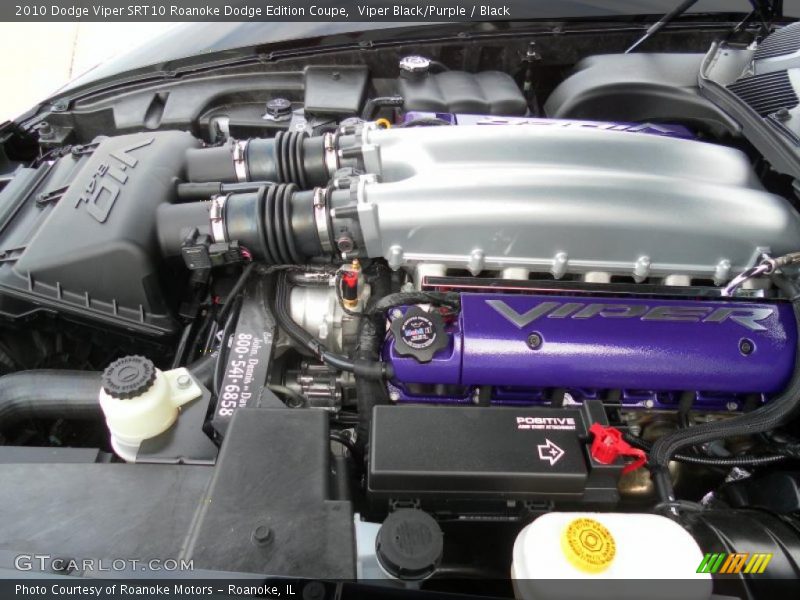 Viper Black/Purple / Black 2010 Dodge Viper SRT10 Roanoke Dodge Edition Coupe