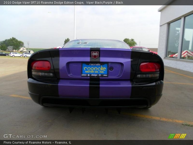Viper Black/Purple / Black 2010 Dodge Viper SRT10 Roanoke Dodge Edition Coupe