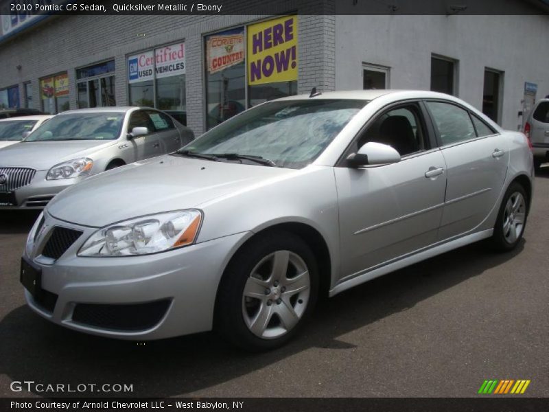 Quicksilver Metallic / Ebony 2010 Pontiac G6 Sedan