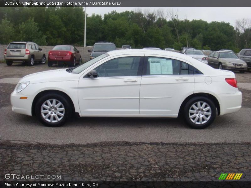 Stone White / Dark Slate Gray 2009 Chrysler Sebring LX Sedan