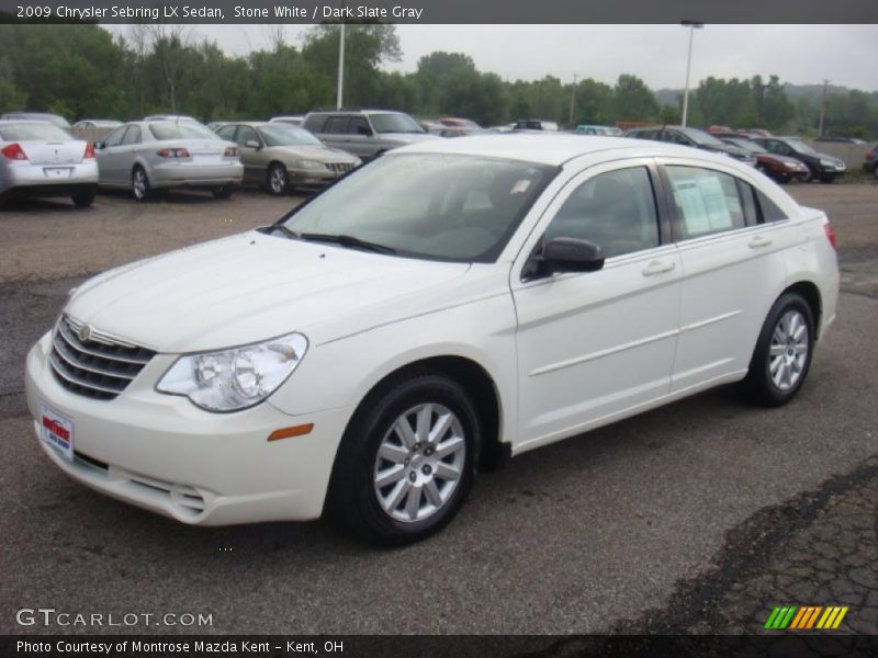 Stone White / Dark Slate Gray 2009 Chrysler Sebring LX Sedan