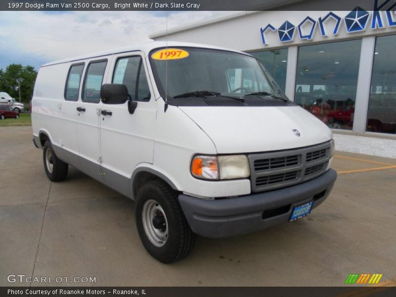 Bright White / Dark Slate Gray 1997 Dodge Ram Van 2500 Cargo