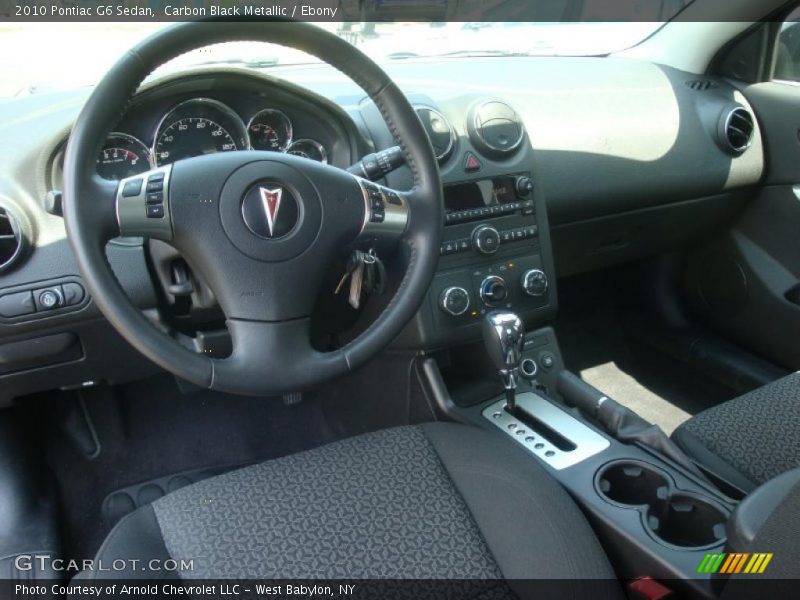 Carbon Black Metallic / Ebony 2010 Pontiac G6 Sedan