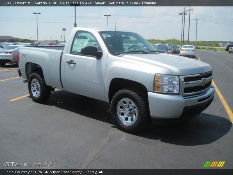 Sheer Silver Metallic / Dark Titanium 2010 Chevrolet Silverado 1500 LS Regular Cab 4x4