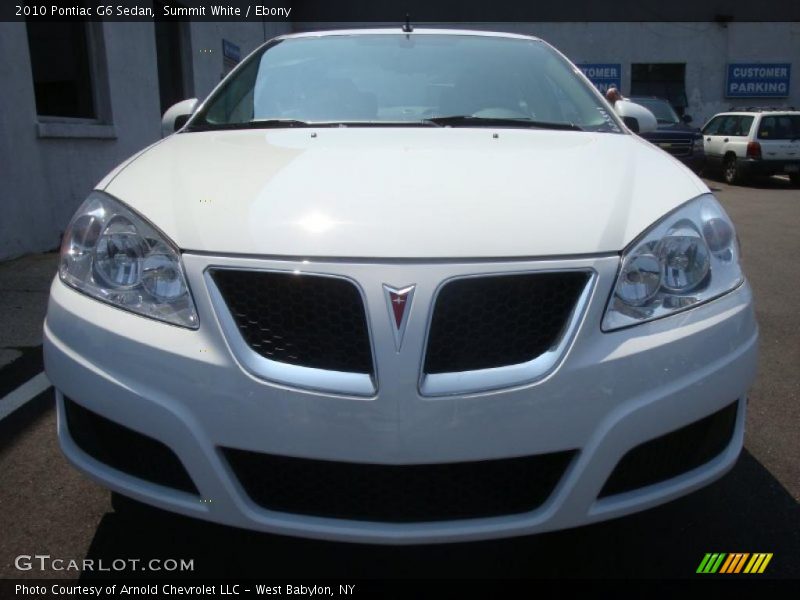 Summit White / Ebony 2010 Pontiac G6 Sedan