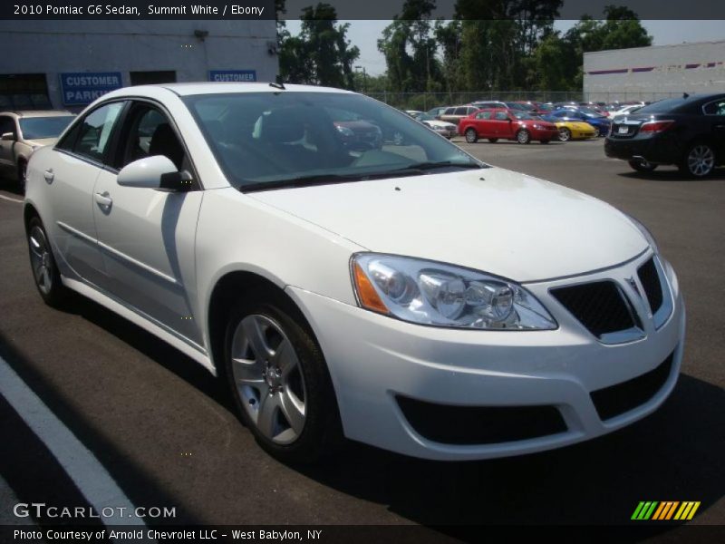 Summit White / Ebony 2010 Pontiac G6 Sedan