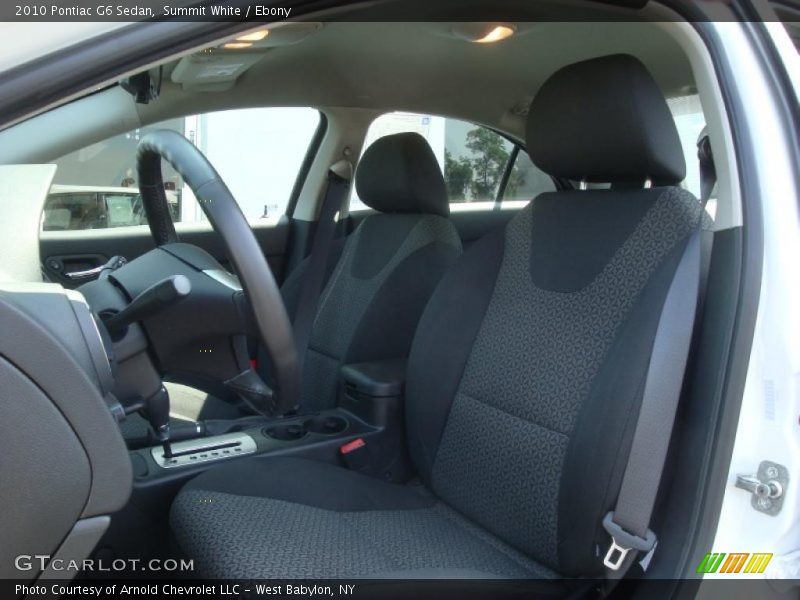 Summit White / Ebony 2010 Pontiac G6 Sedan