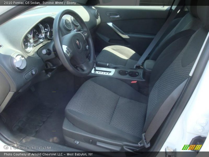Summit White / Ebony 2010 Pontiac G6 Sedan