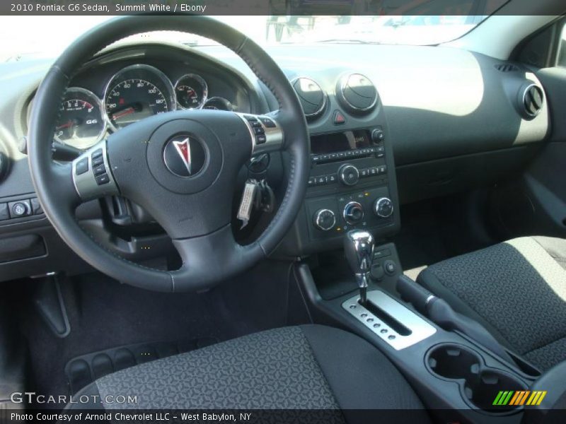 Summit White / Ebony 2010 Pontiac G6 Sedan