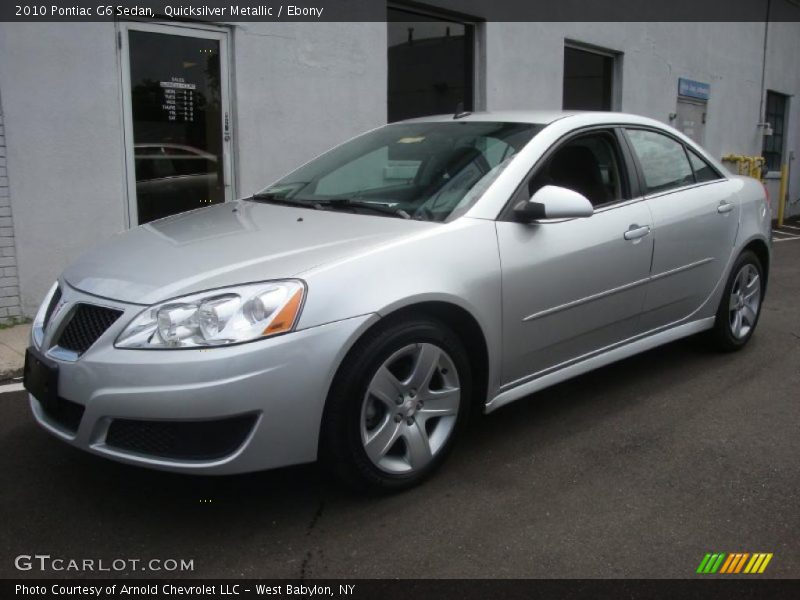 Quicksilver Metallic / Ebony 2010 Pontiac G6 Sedan