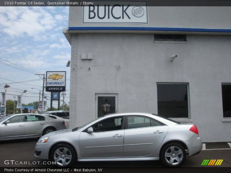 Quicksilver Metallic / Ebony 2010 Pontiac G6 Sedan