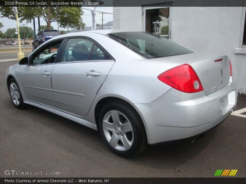 Quicksilver Metallic / Ebony 2010 Pontiac G6 Sedan