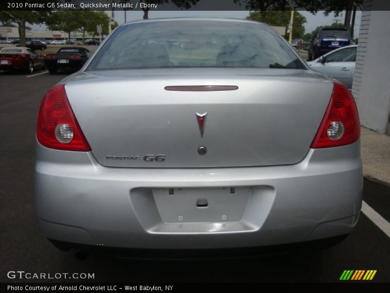 Quicksilver Metallic / Ebony 2010 Pontiac G6 Sedan