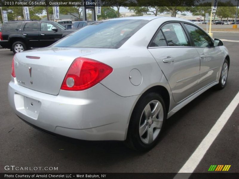 Quicksilver Metallic / Ebony 2010 Pontiac G6 Sedan
