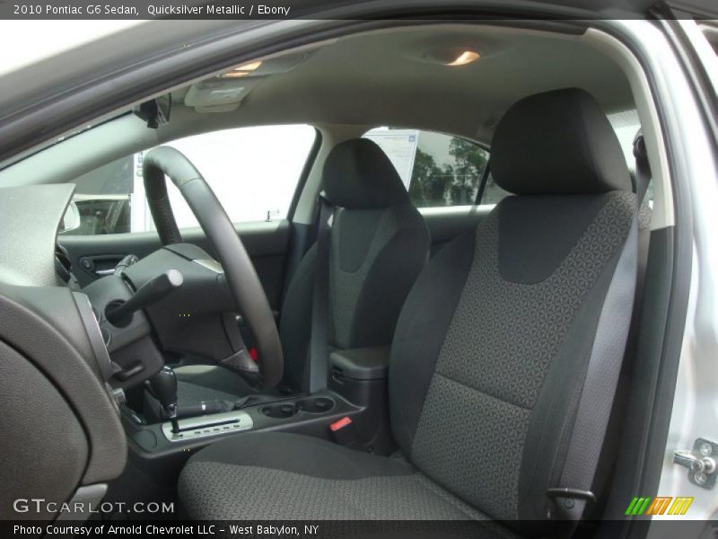 Quicksilver Metallic / Ebony 2010 Pontiac G6 Sedan