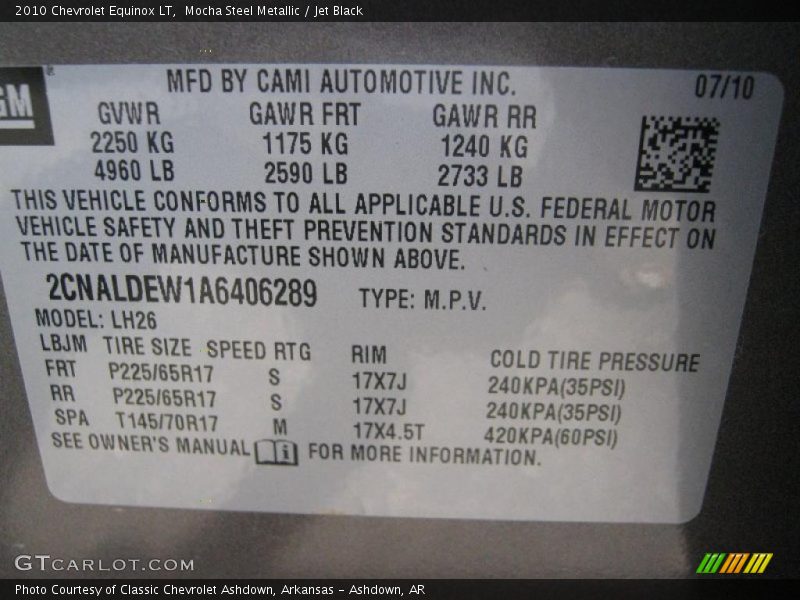 Mocha Steel Metallic / Jet Black 2010 Chevrolet Equinox LT