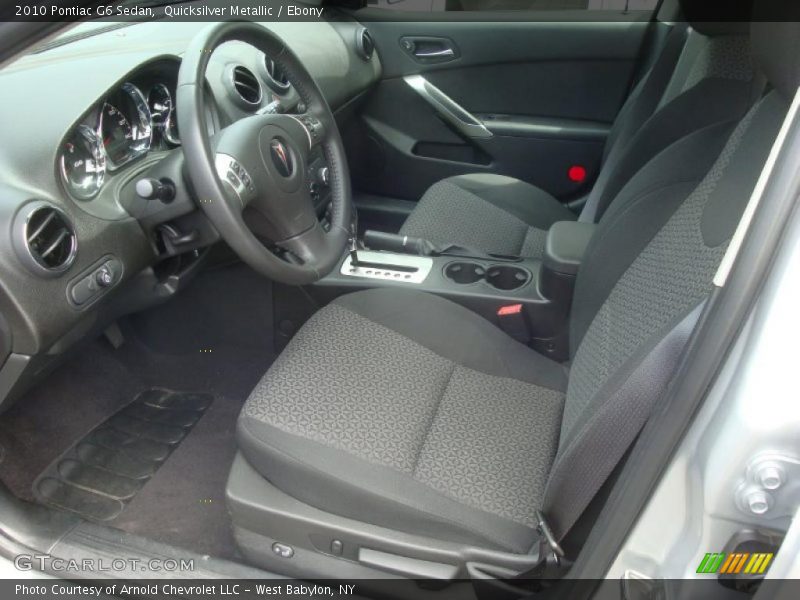 Quicksilver Metallic / Ebony 2010 Pontiac G6 Sedan