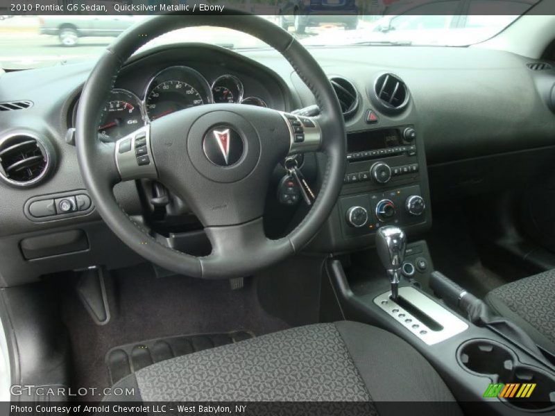 Quicksilver Metallic / Ebony 2010 Pontiac G6 Sedan