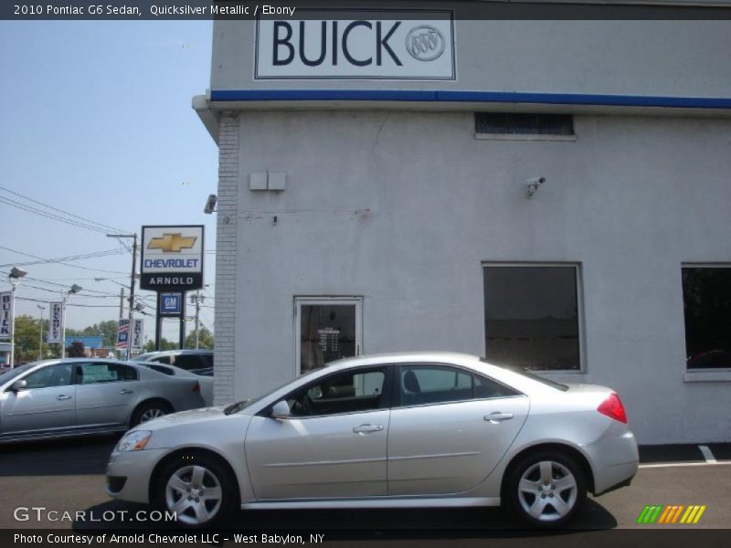 Quicksilver Metallic / Ebony 2010 Pontiac G6 Sedan