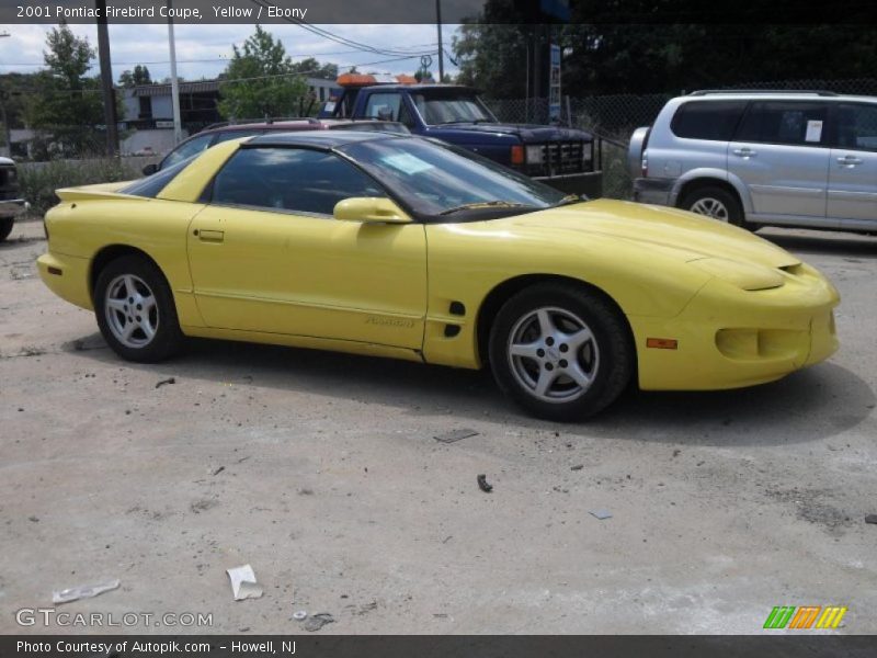 Yellow / Ebony 2001 Pontiac Firebird Coupe