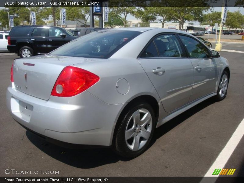 Quicksilver Metallic / Ebony 2010 Pontiac G6 Sedan