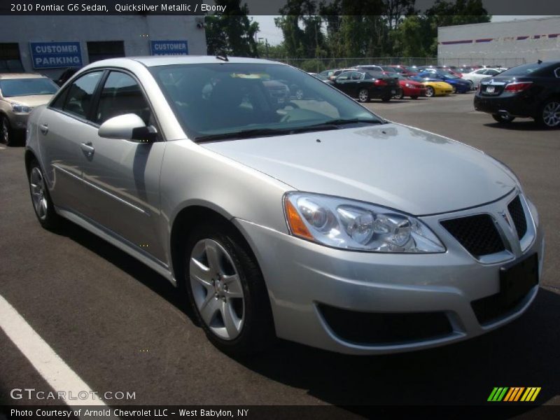 Quicksilver Metallic / Ebony 2010 Pontiac G6 Sedan