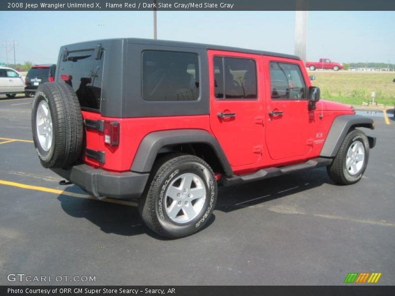 Flame Red / Dark Slate Gray/Med Slate Gray 2008 Jeep Wrangler Unlimited X