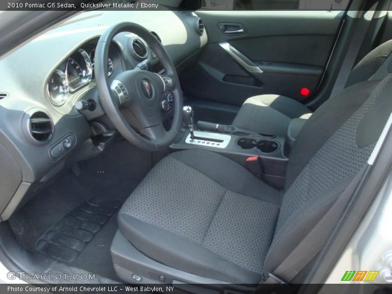Quicksilver Metallic / Ebony 2010 Pontiac G6 Sedan