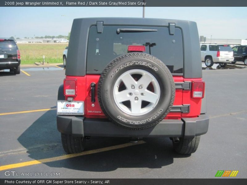 Flame Red / Dark Slate Gray/Med Slate Gray 2008 Jeep Wrangler Unlimited X