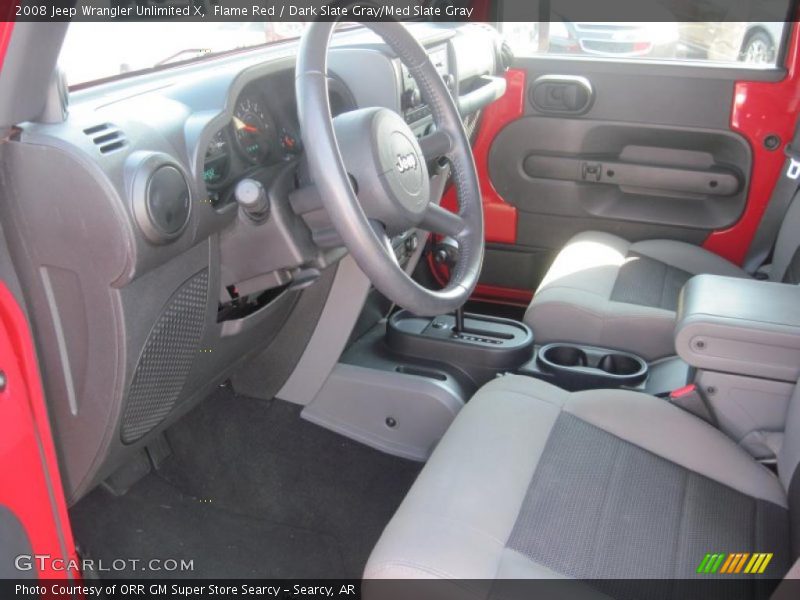 Flame Red / Dark Slate Gray/Med Slate Gray 2008 Jeep Wrangler Unlimited X